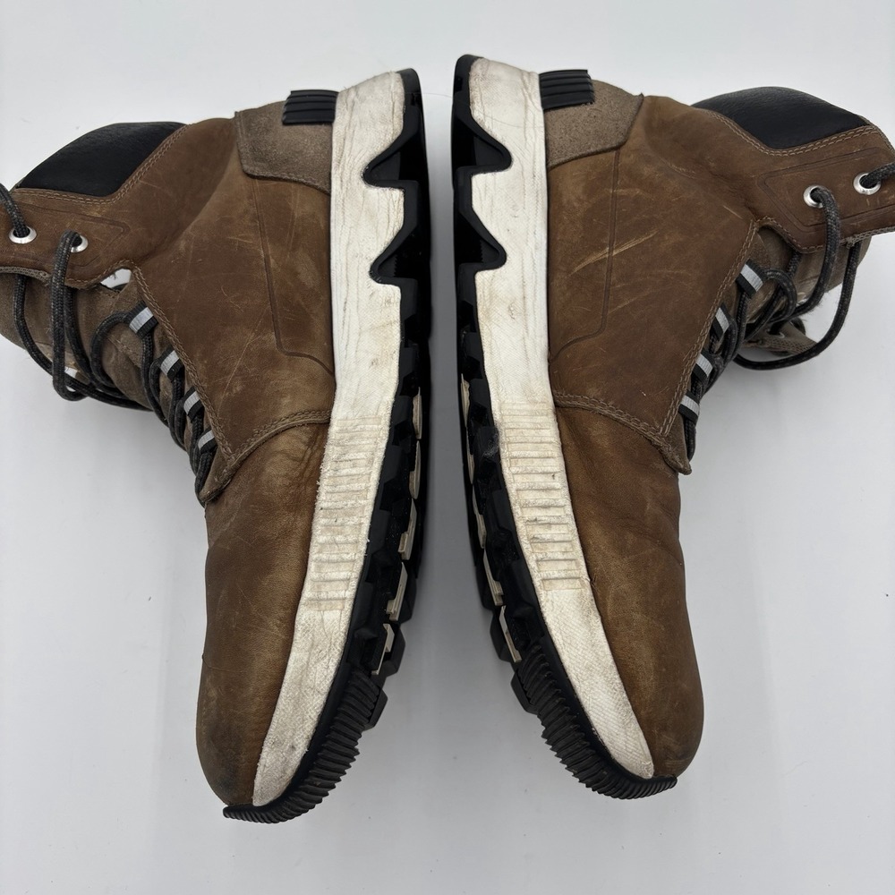 SOREL Mac Hill Lite Mid Waterproof Leather Boots Brown Mens 11 Lace Up Hiking - Picture 2 of 7